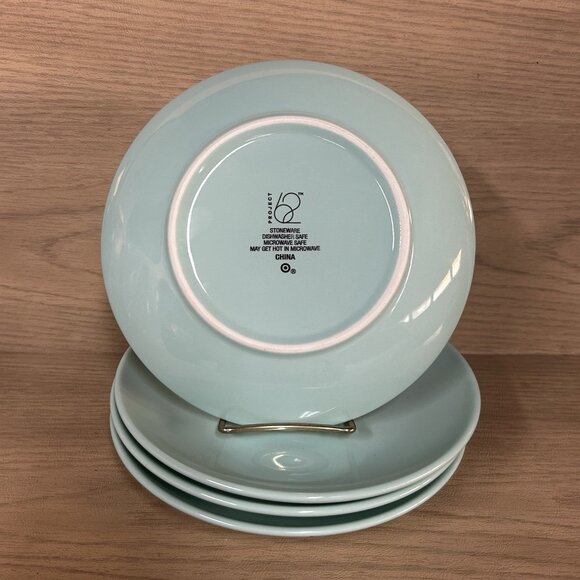4 Project 62 AVESTA Salad Plates Light Green Sea Foam Stoneware Smooth - Picture 2 of 3